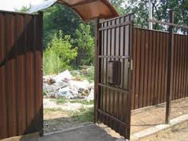 Калитка для забора из профнастила своими руками